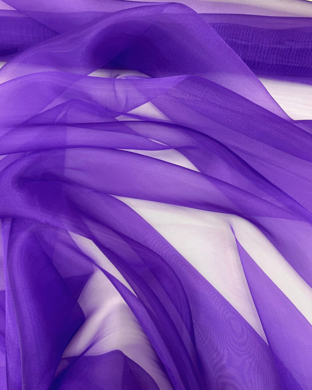 Purple Crystal Organza Fabric by the Yard, 60" Wide Sheer Lightweight Organza for Wedding Dresses, Event Decor, Curtains & Sewing